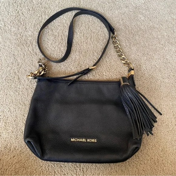 Michael Kors Black Crossbody Bag with Gold Accents - Picture 1 of 8